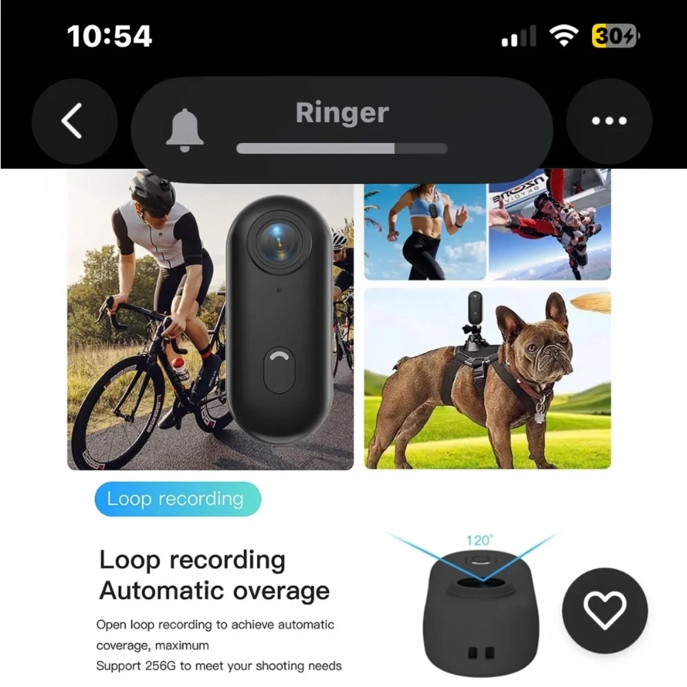 Black 360 Camera with Accessories